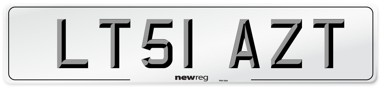 LT51 AZT Number Plate from New Reg